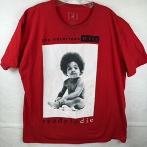 The Notorious B.I.G. Biggie Smalls Red Baby Ready To Die Hip Hop 90s T-shirt 2XL